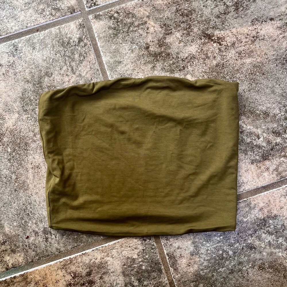 Hara The Label: Ami Bandeau Olive Tube Top